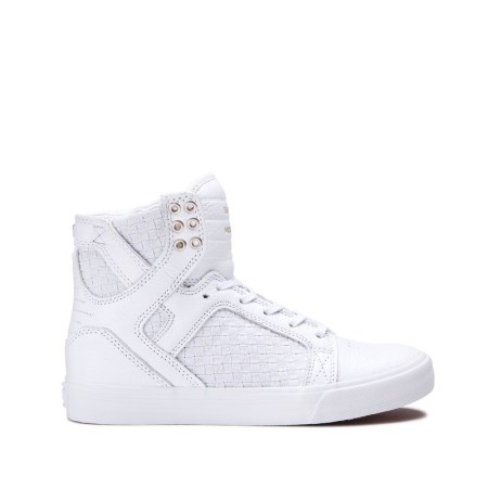 Supra Skytop Womens High Tops Shoes White UK 07RLG